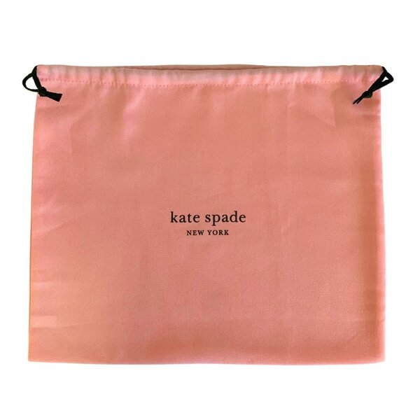 Kate spade Pink Dust Bag with Dark Green Drawstring Small Size - Picture 1 of 3